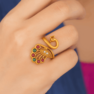 Peacock Gold Ring